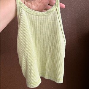 American Eagle Outfitters Light Green Ribbed Tank